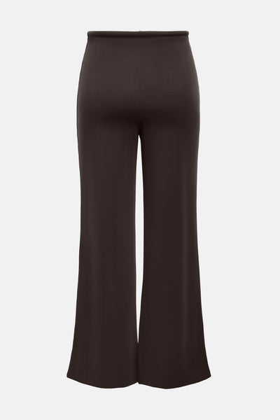 Joggingbruur door ONLY, uitgestrekte broek in gladde eenkleurige stof, achterzijde.