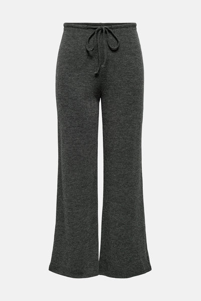 Grijs gemêleerde joggingbroek van ONLY, met trekkoord in de taille.