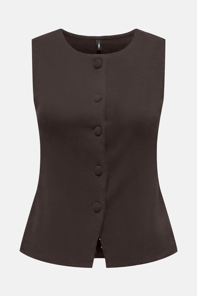 Gilet van ONLY, elegante péplum-kap, met een subtiel zichtbare textuur op de achterkant.