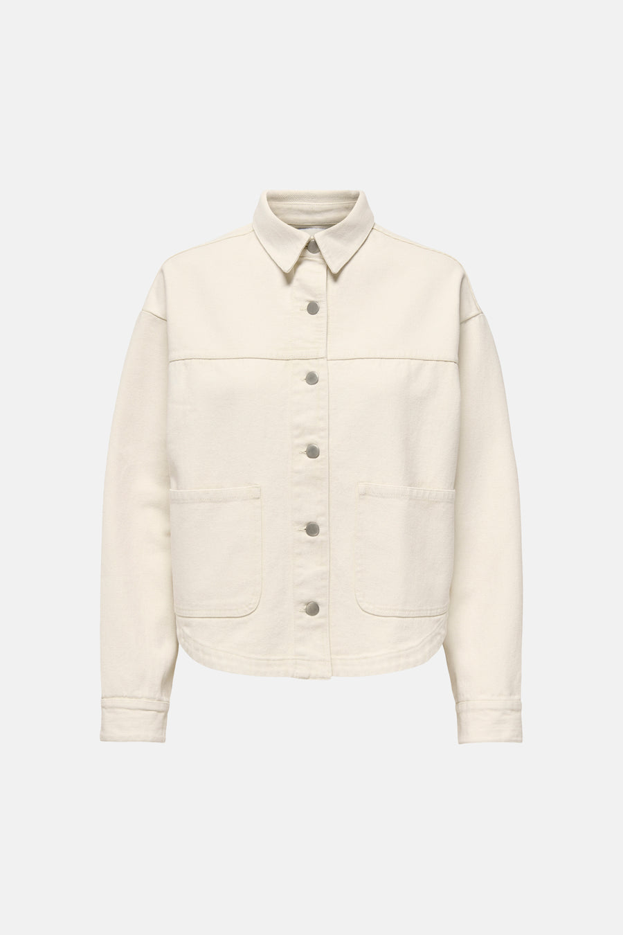 Veste courte écru de JDY avec fermeture boutonnée et poches plaquées.