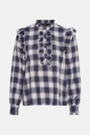 Blouse met lange mouwen - Blauw