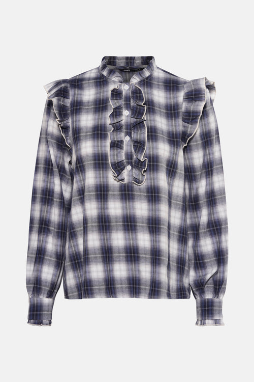 Blouse met lange mouwen - Blauw