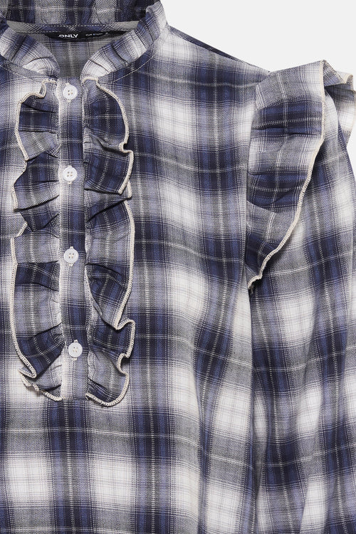 Blouse met lange mouwen - Blauw