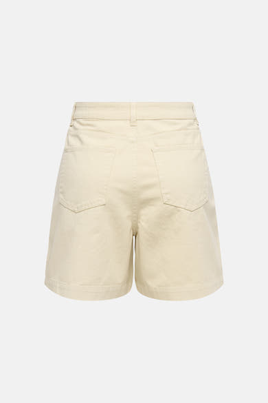 Short beige en toile de JDY, vue de dos avec deux poches plaquées à l'arrière.