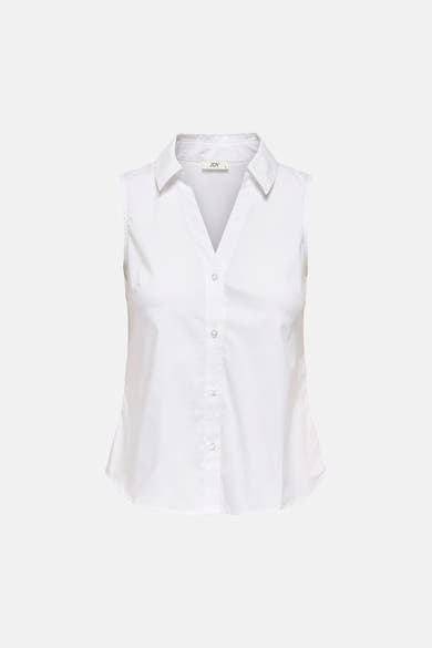 Chemisier sans manches blanc de JDY avec col, décolleté en V et boutonnage sur le devant.