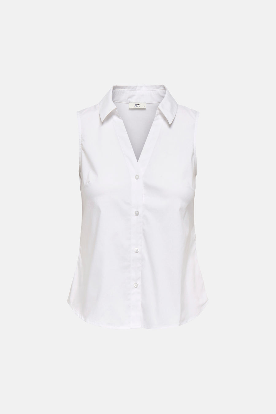 Chemisier sans manches blanc de JDY avec col, décolleté en V et boutonnage sur le devant.
