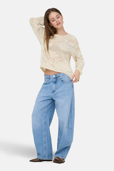 Pull à col rond - écru