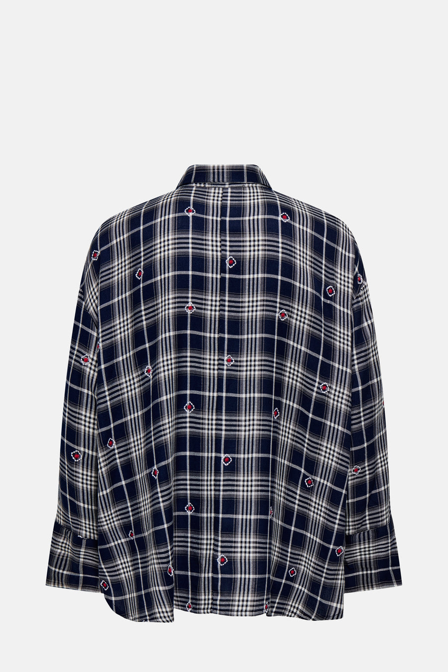 Chemise à manches longues multicolore de ONLY®, à motif carreaux et petits losanges brodés.