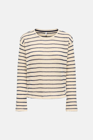 Sweat à col rond multicolore de ONLY, avec motif rayé et manches longues.
