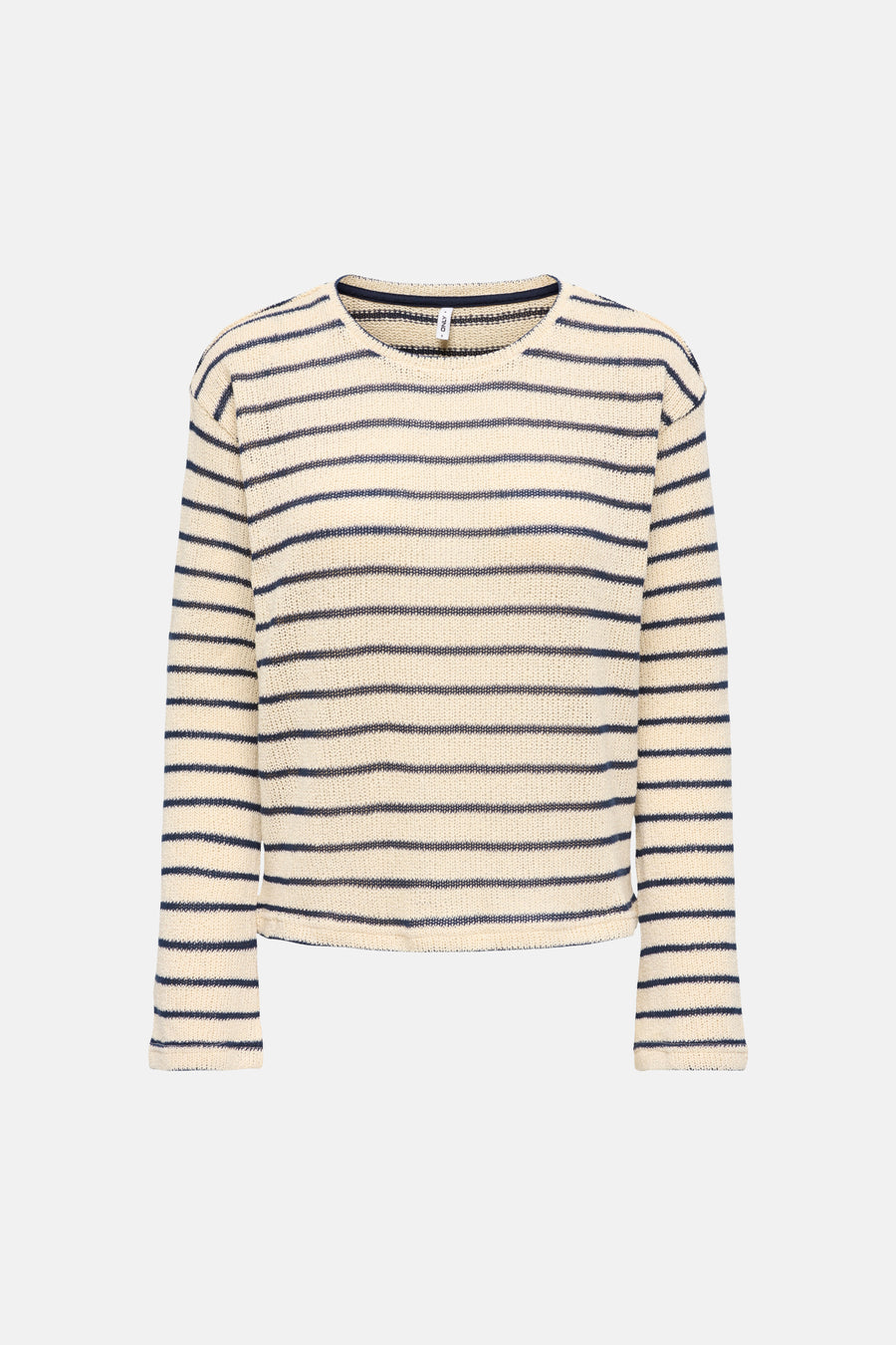 Sweat à col rond multicolore de ONLY, avec motif rayé et manches longues.
