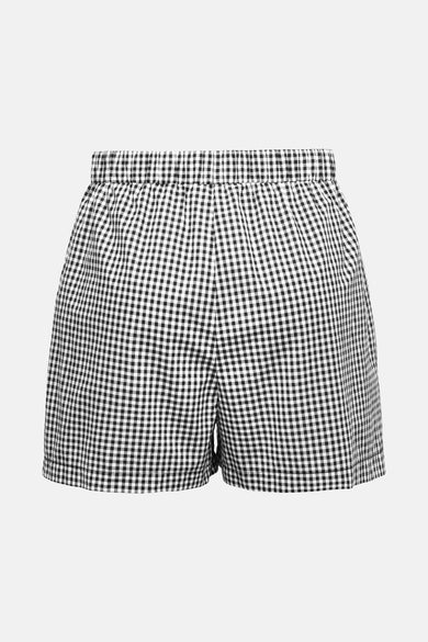 Short noir à carreaux Vichy de ONLY, avec taille élastique.
