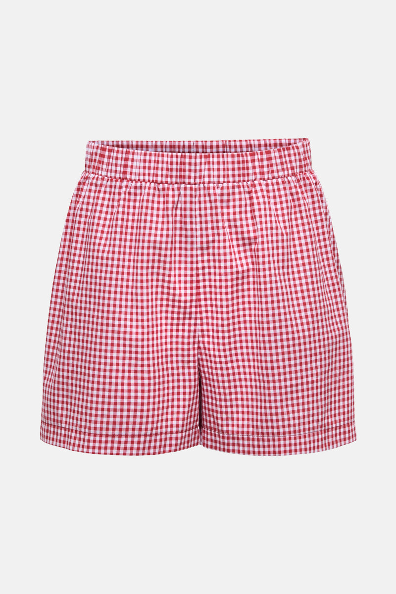 Short rouge de ONLY® avec motif vichy.
