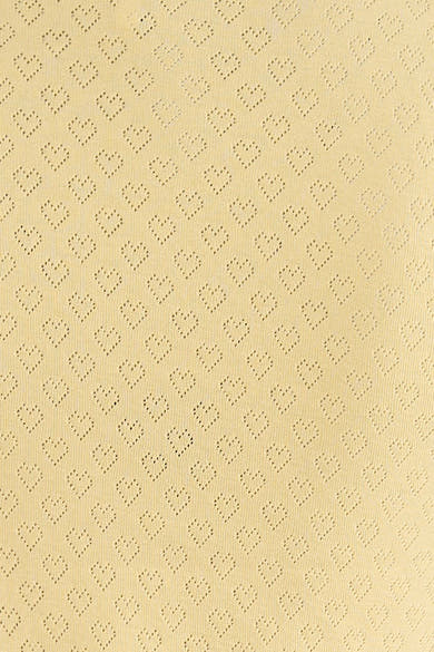 T-shirt à manches courtes jaune de ONLY®, motif ajouré en forme de cœur sur l'ensemble du tissu.