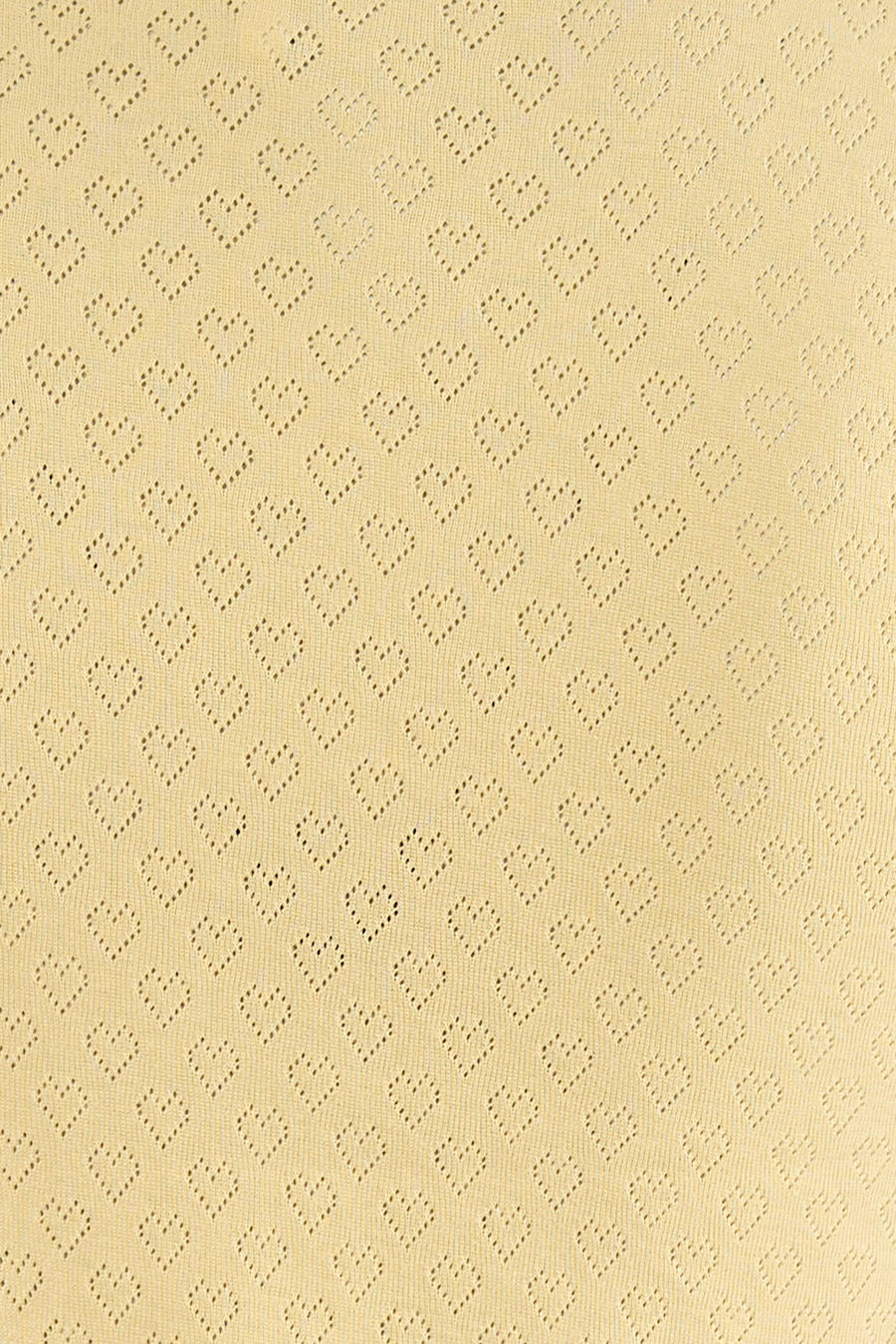 T-shirt à manches courtes jaune de ONLY®, motif ajouré en forme de cœur sur l'ensemble du tissu.