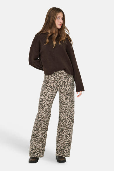 Pull col rond brun - ONLY®