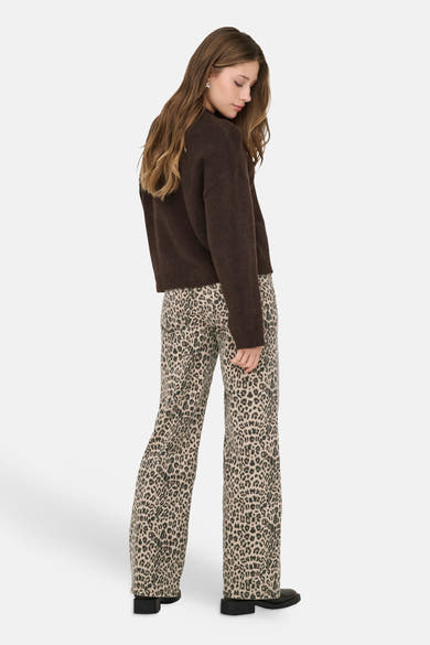 Pull col rond brun - ONLY®