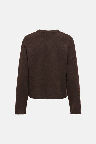 Pull col rond brun - ONLY®