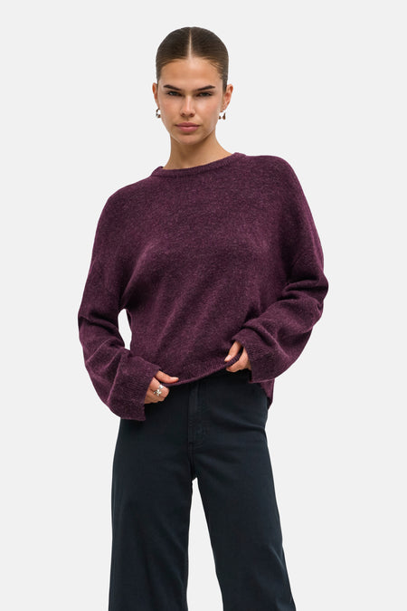 Pull O-hals - Mauve Wine