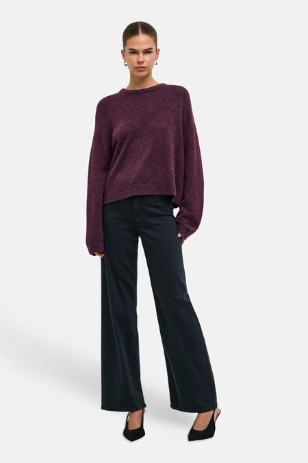 Pull O-hals - Mauve Wine