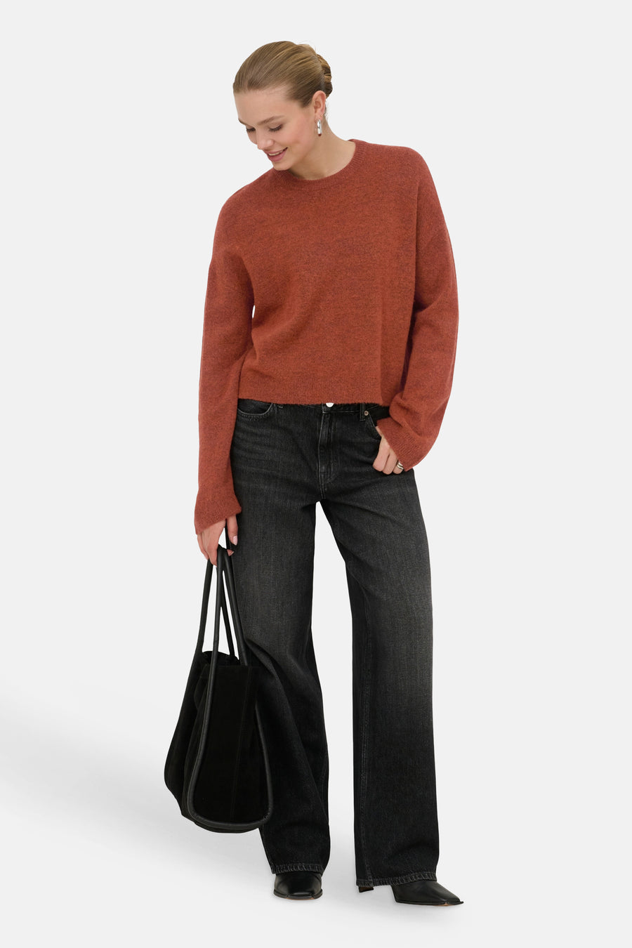Pull col rond orange - ONLY®