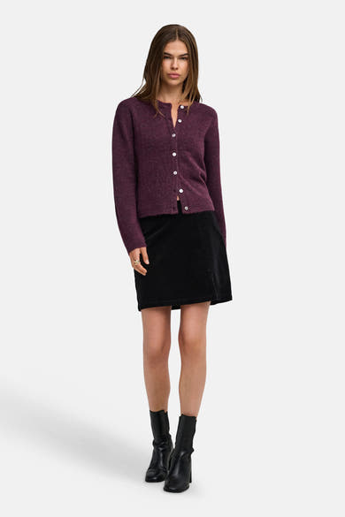 Cardigan - Mauve Wine