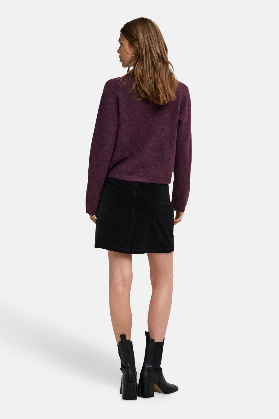 Cardigan - Mauve Wine