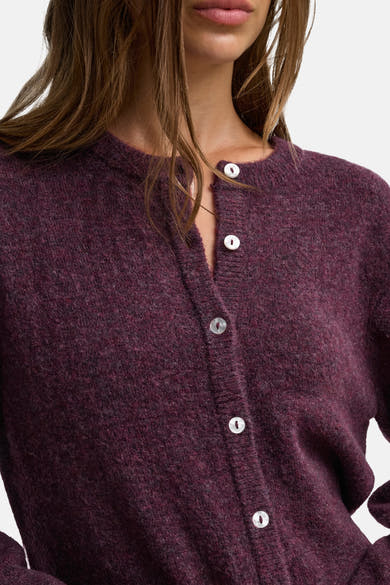 Cardigan - Mauve Wine