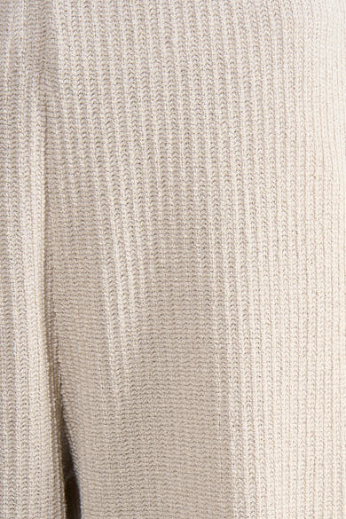 Pantalon écru de ONLY, en maille côtelée avec une texture tricotée.