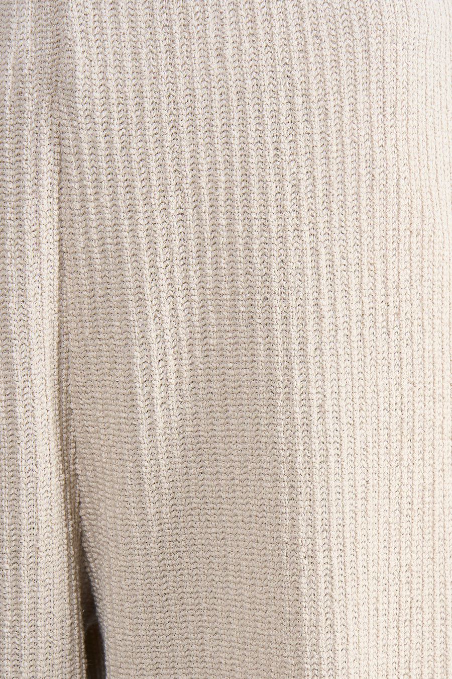 Pantalon écru de ONLY, en maille côtelée avec une texture tricotée.