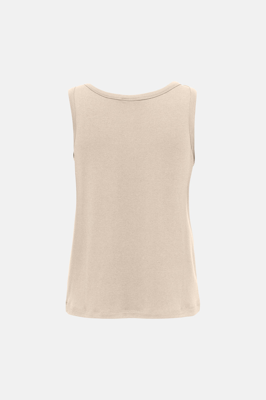 Beige mouwloos T-shirt van JDY in jerseymix met ronde hals, achterkant.