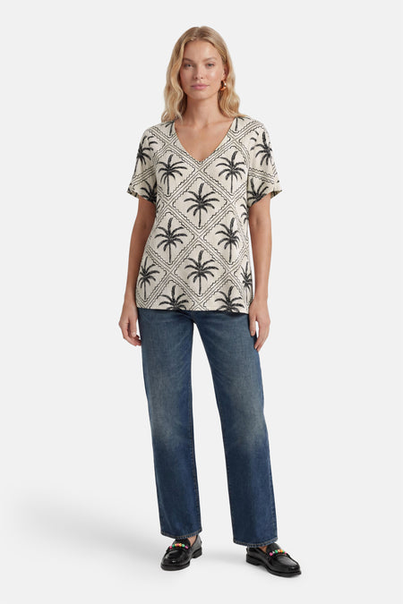 Blouse à manches courtes - multicolore