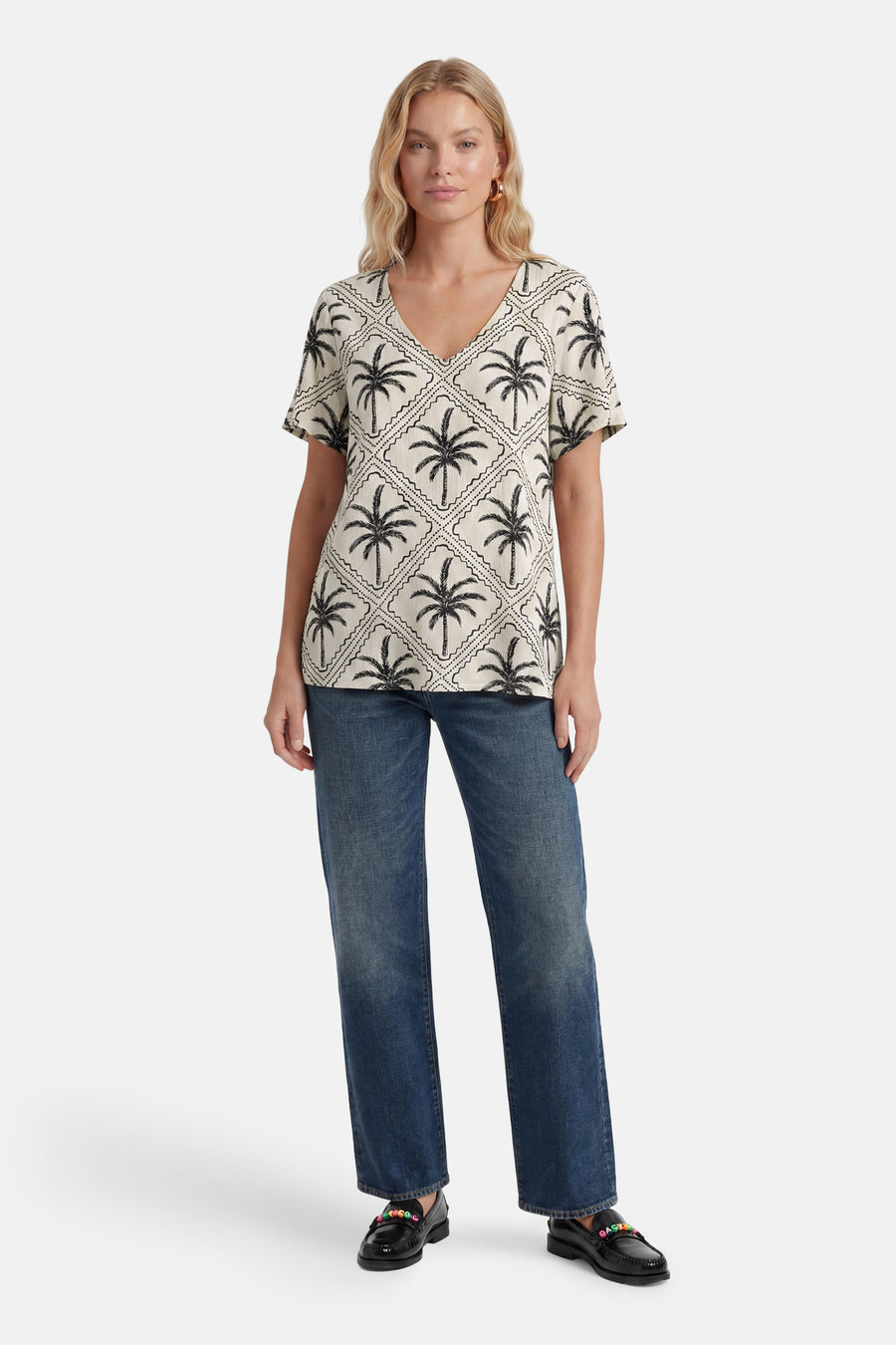 Blouse met korte mouwen - multicolor