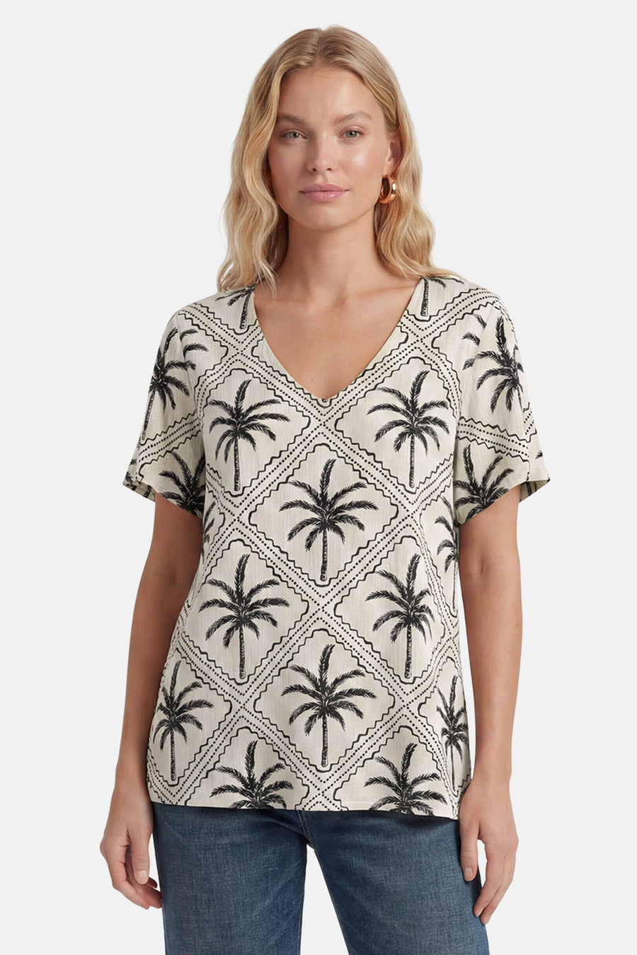 Blouse met korte mouwen - multicolor