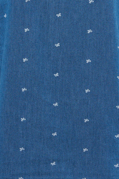Débardeur en denim bleu moyen de ONLY® avec un motif de petits nœuds blancs.