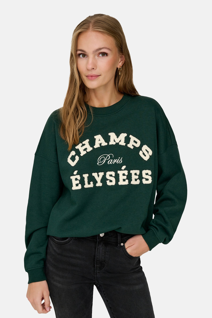 Sweat col O - vert