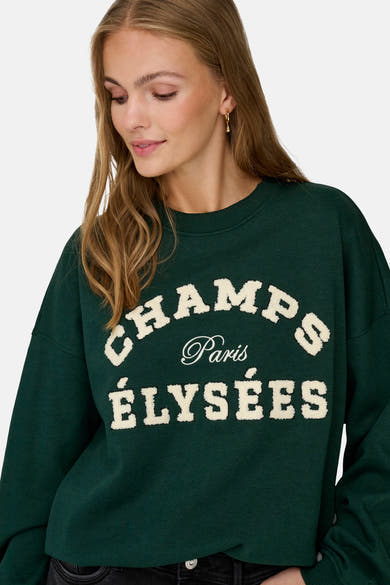 Sweat col O - vert
