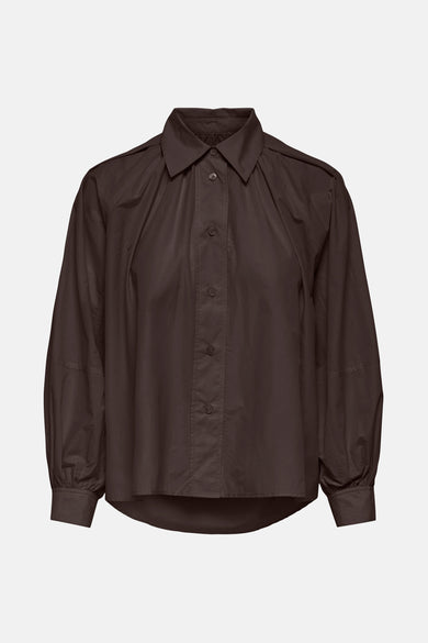 Hemd met lange mouwen - bruin