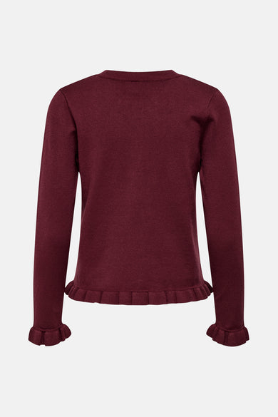 ONLCINDEREL LS FRILL CARDIGAN EX KNT