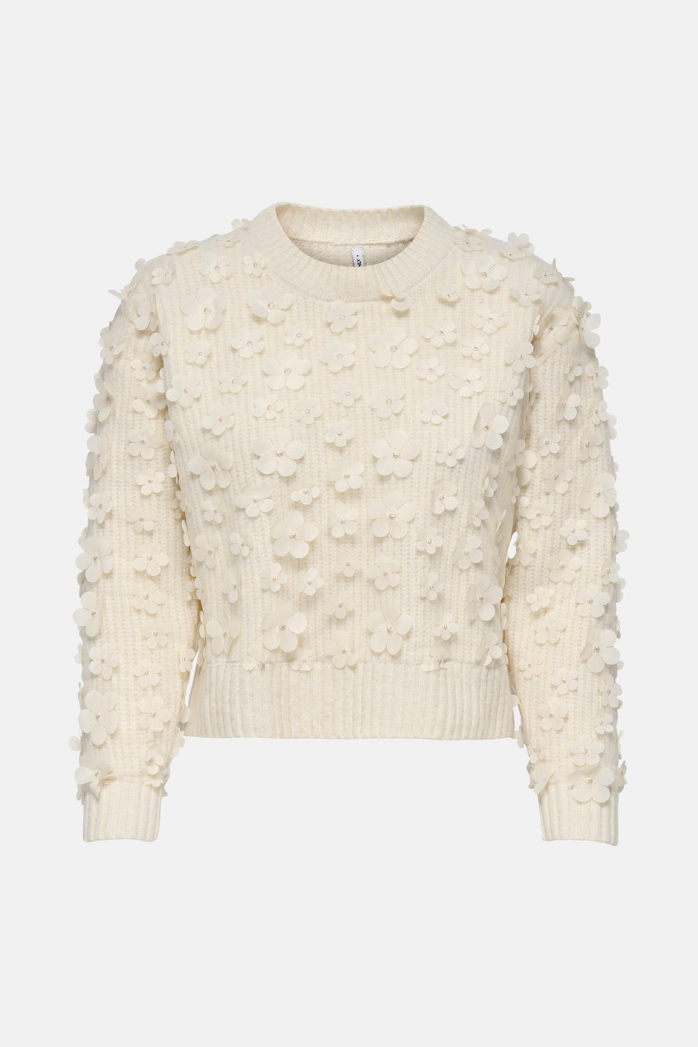 Pull met ronde hals - beige