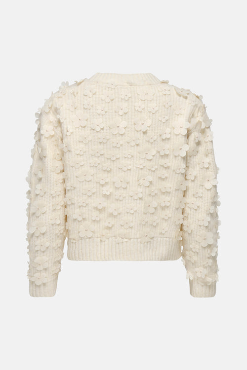 Pull met ronde hals - beige