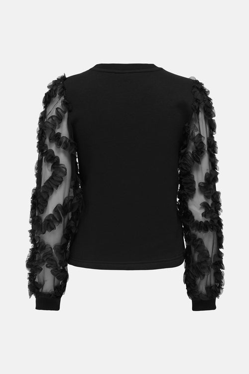 Pull met ronde hals - zwart