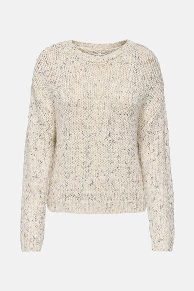 ONLWINTER LS SEQUINS O-NECK CS KNT