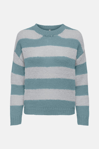 ONLCAMEL LIFE LS STRIPE O-NECK CS KNT