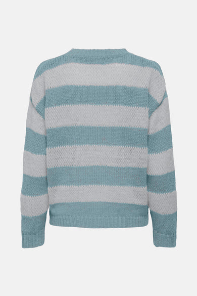 ONLCAMEL LIFE LS STRIPE O-NECK CS KNT