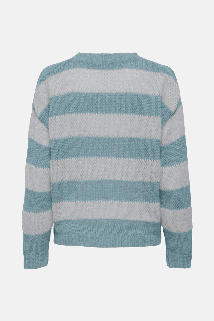 Pull à col rond rayé en maille vaporeuse de ONLY, multicolore bleu et blanc.