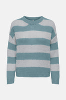 ONLCAMEL LIFE LS STRIPE O-NECK CS KNT