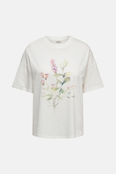 Wit T-shirt met korte mouwen van JDY, normale pasvorm, van achteren getoond.
