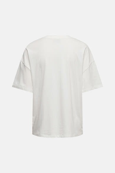 T-shirt blanc à manches courtes de JDY, coupe décontractée, présenté de dos.