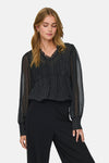 Blouse à manches longues - noir