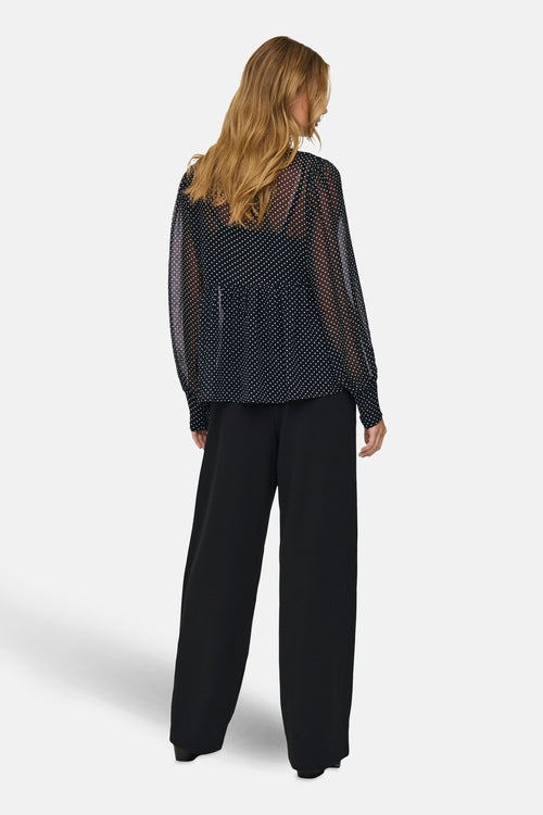 Blouse à manches longues - noir